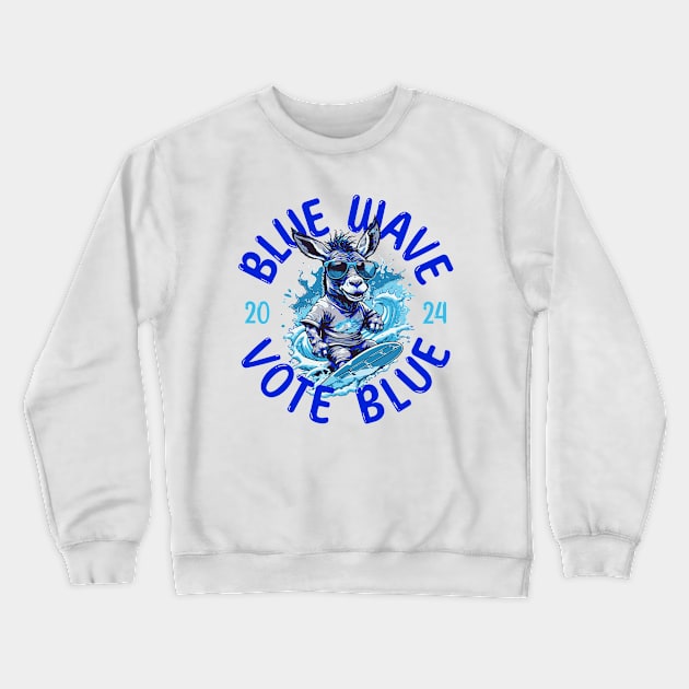 Blue Wave 2024 Crewneck Sweatshirt by EthosWear